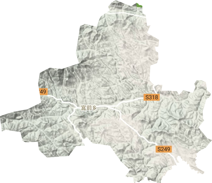 宫前乡地形地图