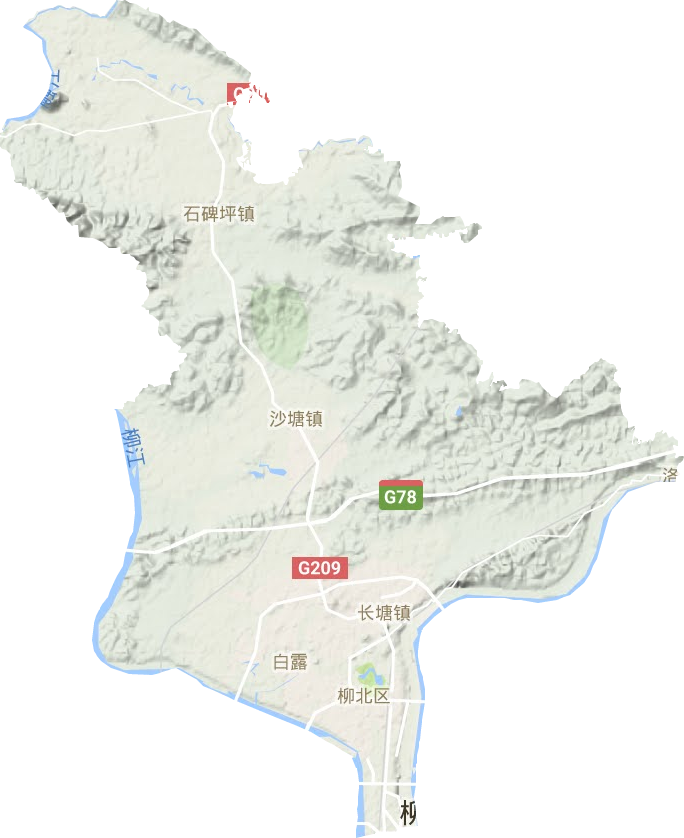 柳北区地形地图
