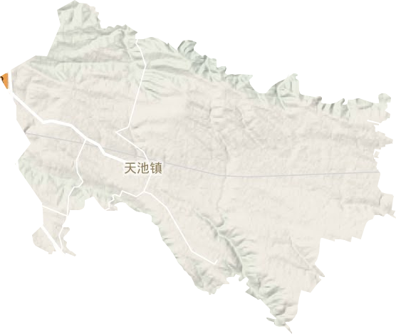 天池镇地形地图
