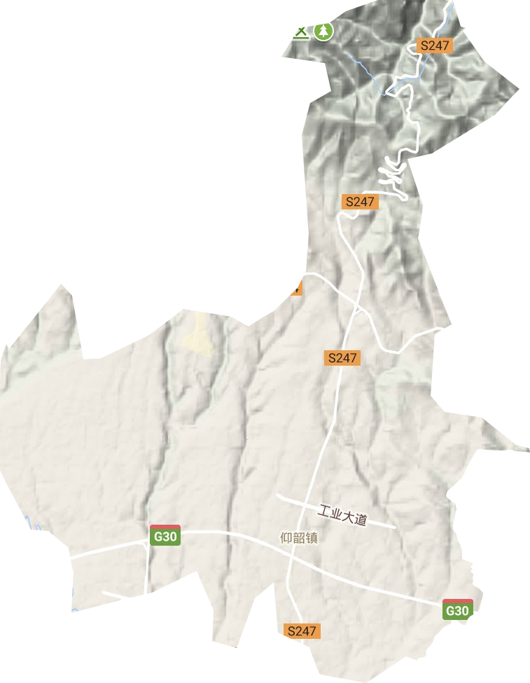仰韶镇地形地图