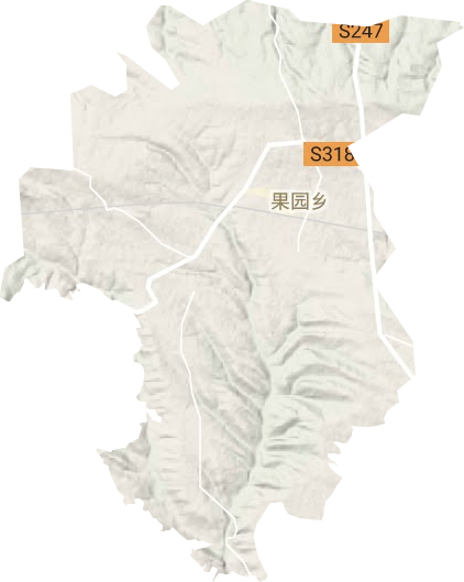 果园乡地形地图