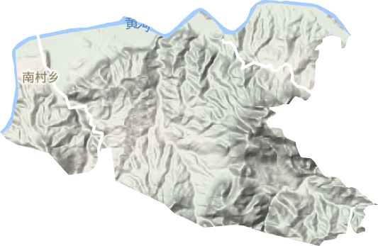 南村乡地形地图