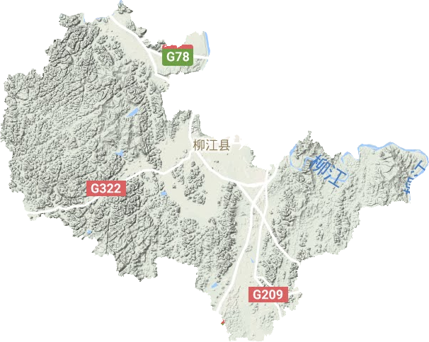柳江区地形地图