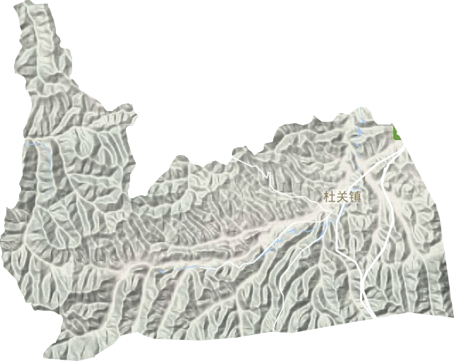 杜关镇地形地图