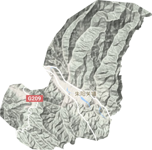 朱阳关镇地形地图
