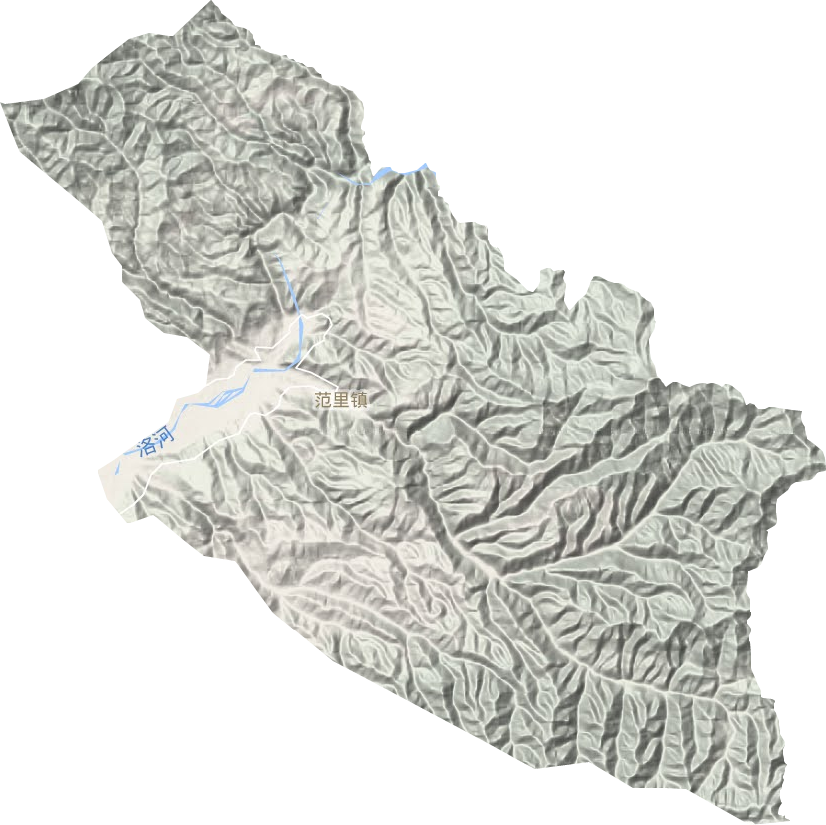 范里镇地形地图