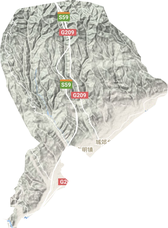 东明镇地形地图