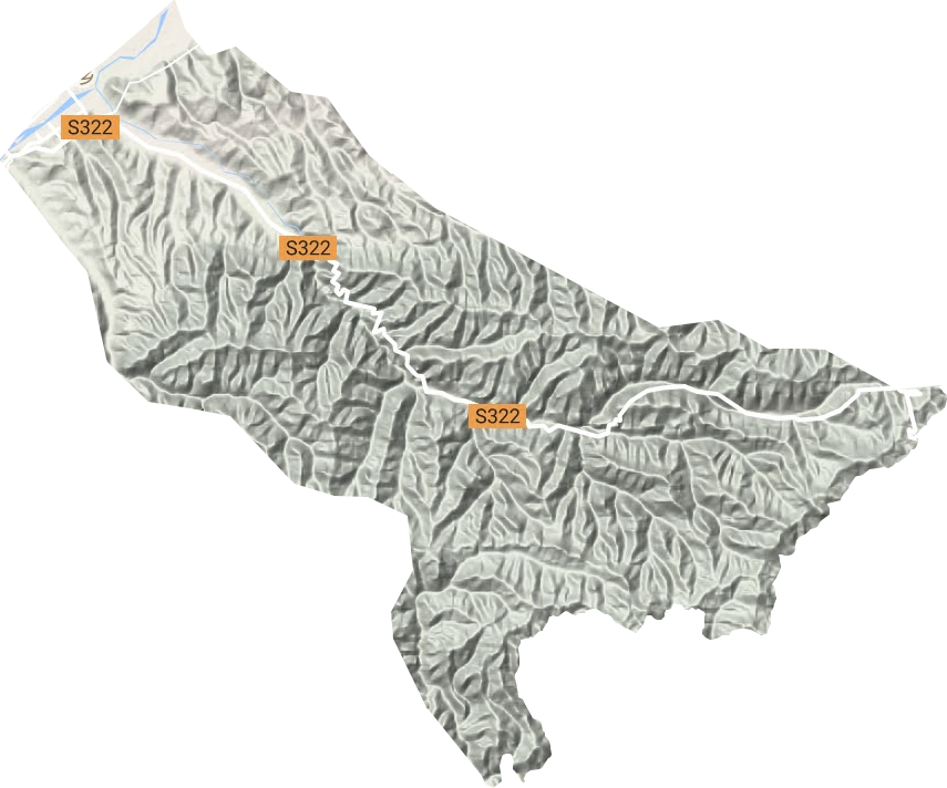 文峪乡地形地图