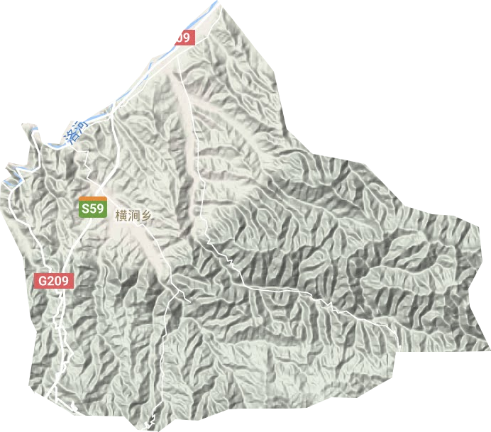 横涧乡地形地图