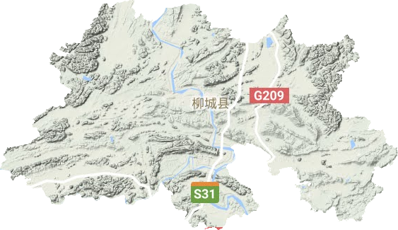 柳城县地形地图