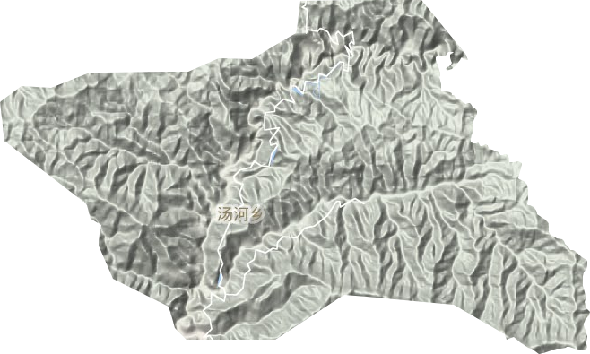 汤河乡地形地图