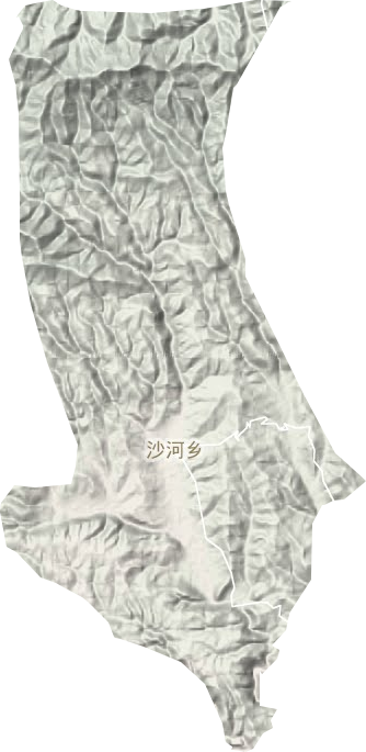 沙河乡地形地图
