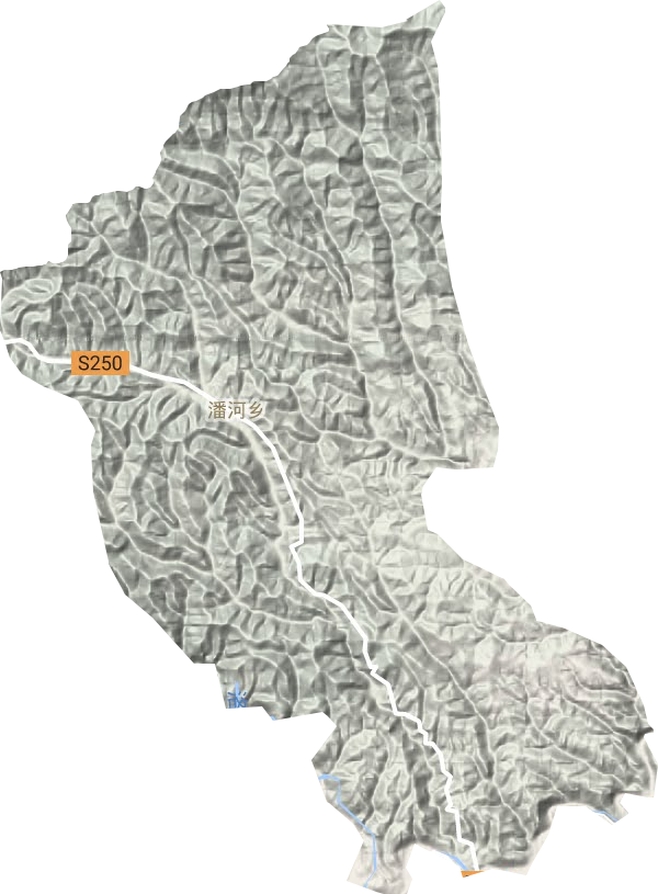 潘河乡地形地图