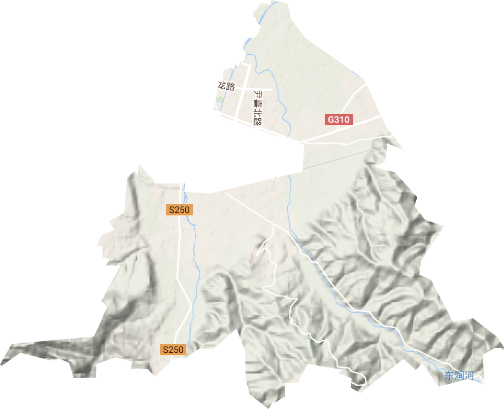 尹庄镇地形地图