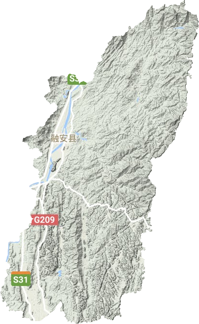 融安县地形地图