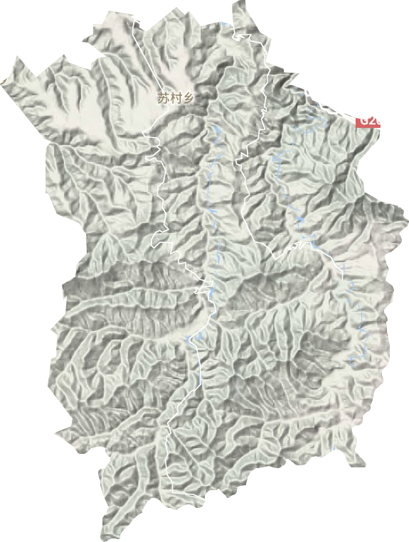 苏村乡地形地图