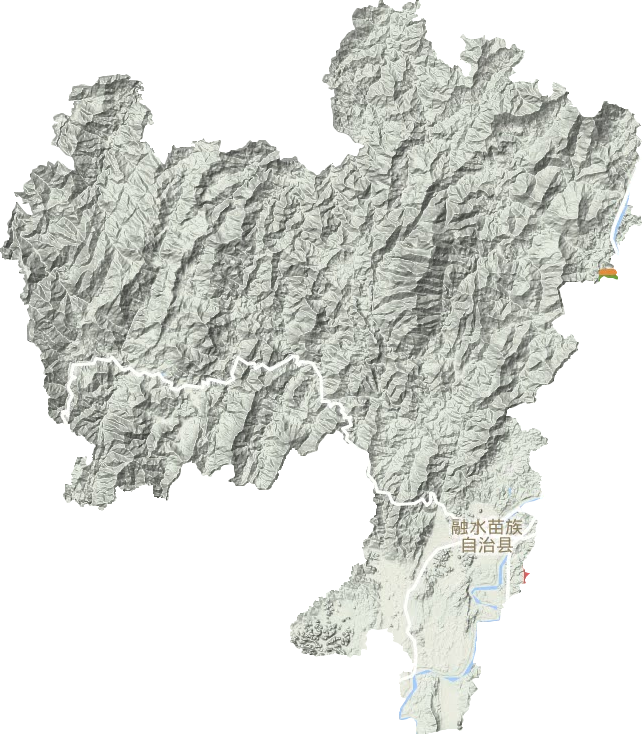 融水县地形地图
