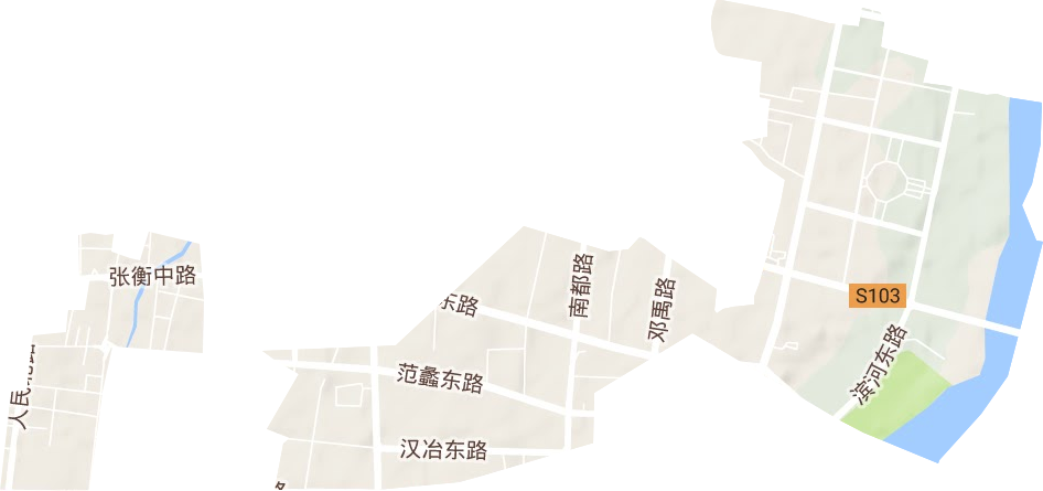 汉冶街道地形地图