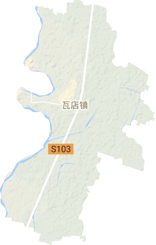 瓦店镇地形地图