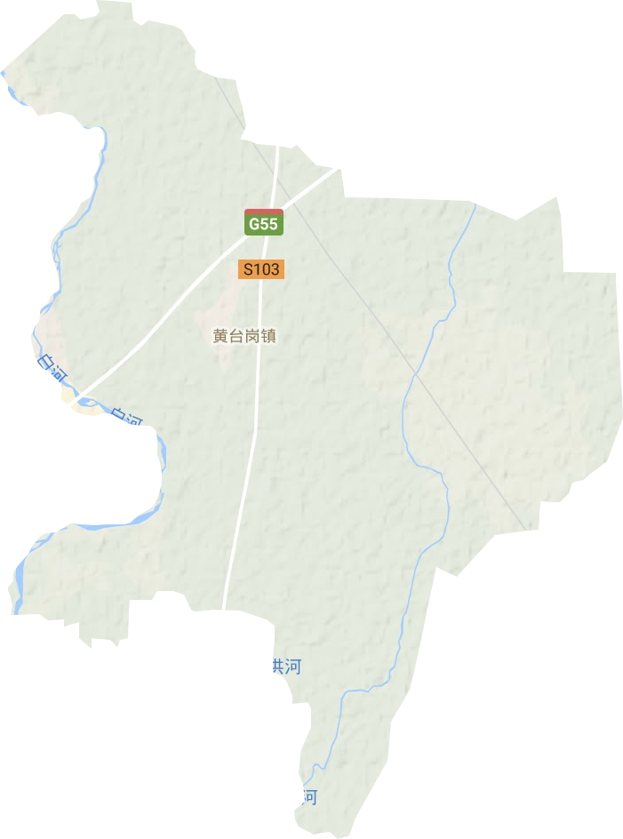 黄台岗镇地形地图