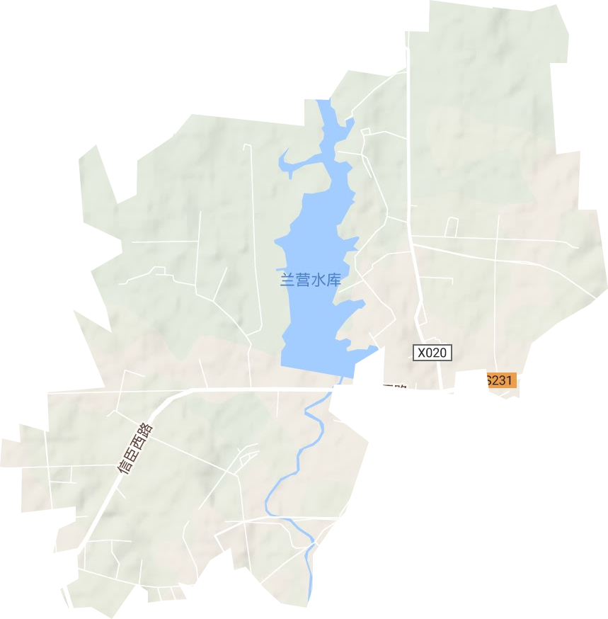 靳岗街道地形地图