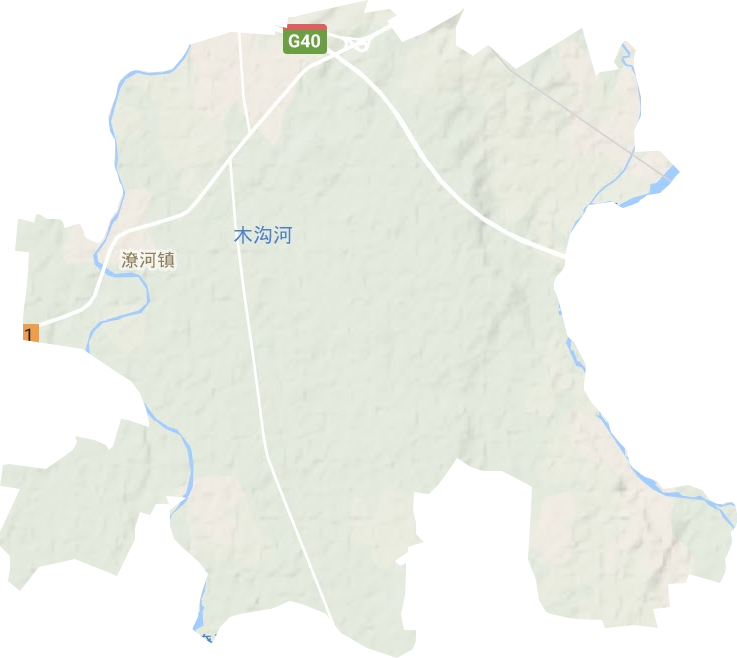 潦河镇地形地图