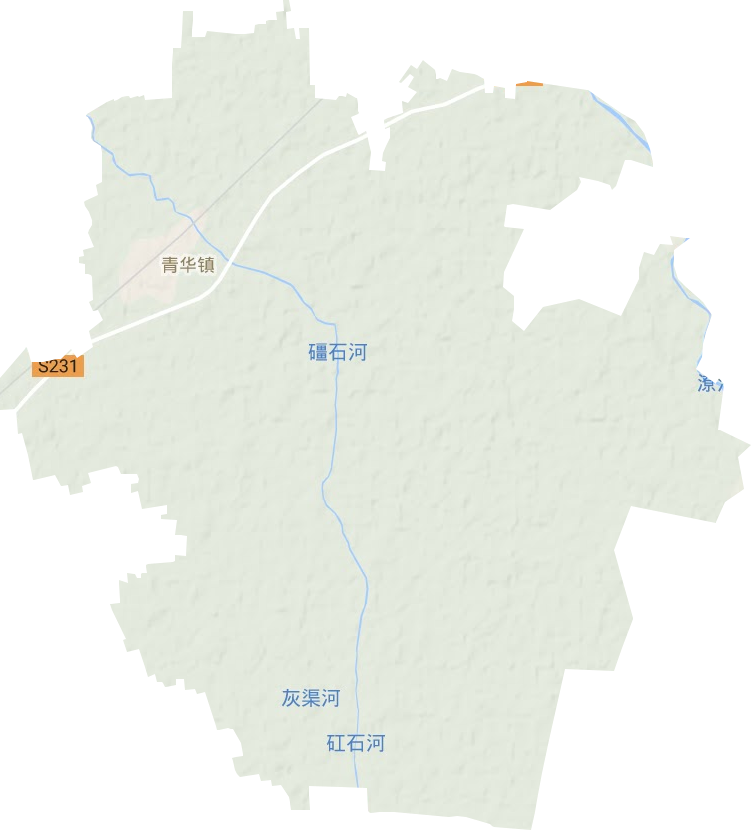 青华镇地形地图