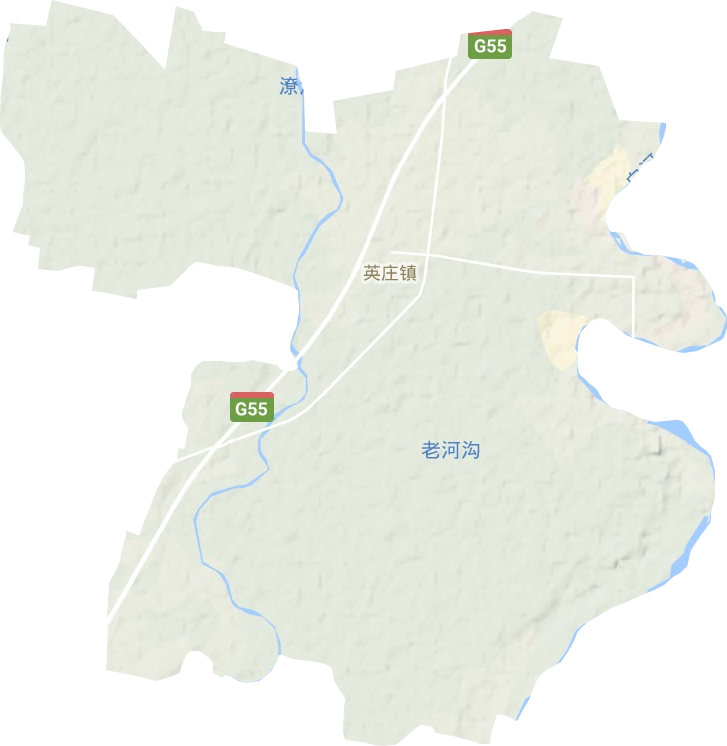 英庄镇地形地图