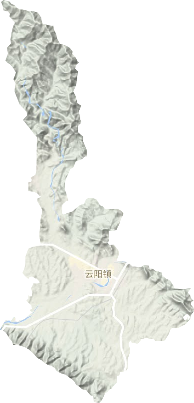 云阳镇地形地图