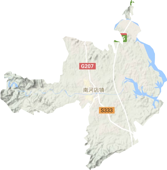 南河店镇地形地图