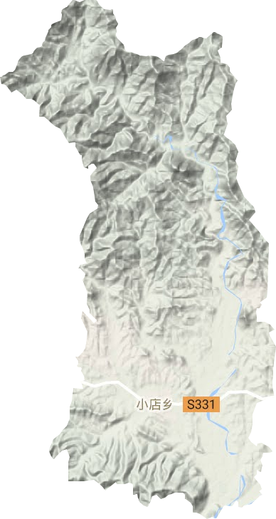 小店乡地形地图