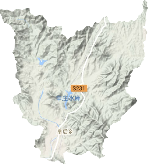 皇后乡地形地图