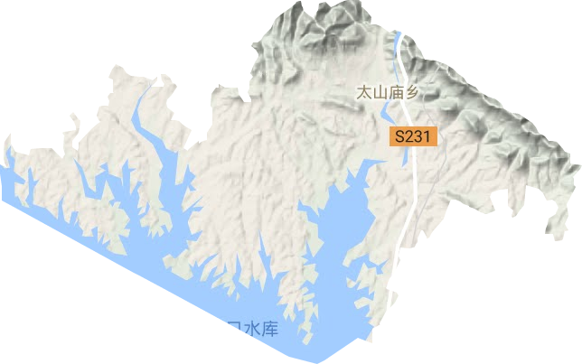 太山庙乡地形地图
