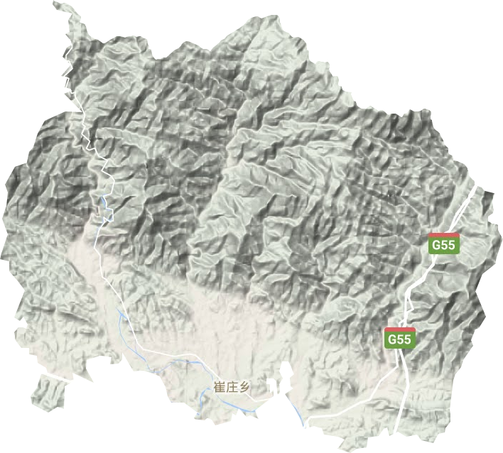 崔庄乡地形地图