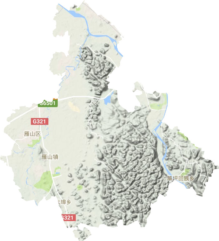 雁山区地形地图