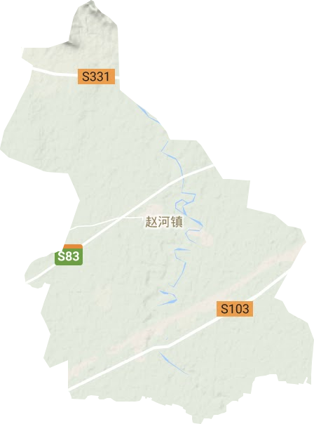 赵河镇地形地图