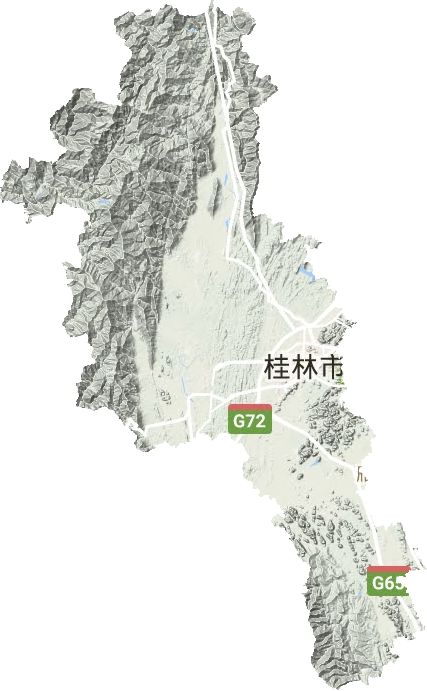 临桂区地形地图