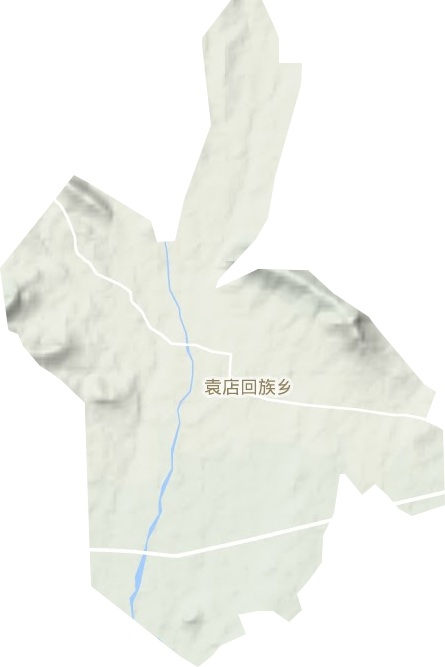 袁店回族乡地形地图