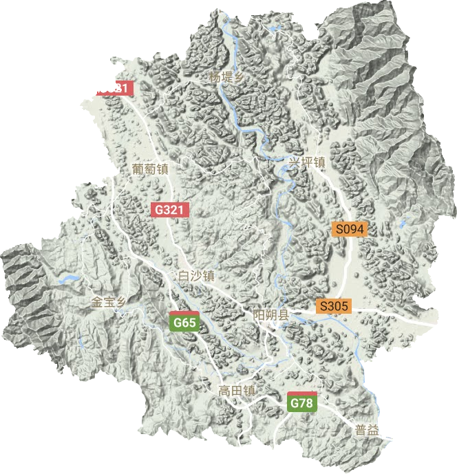 阳朔县地形地图