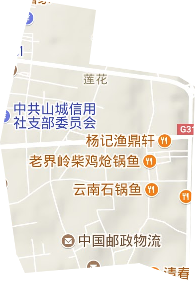 莲花街道地形地图