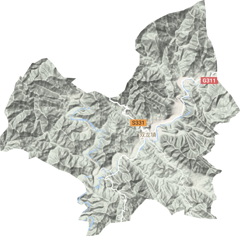 双龙镇地形地图