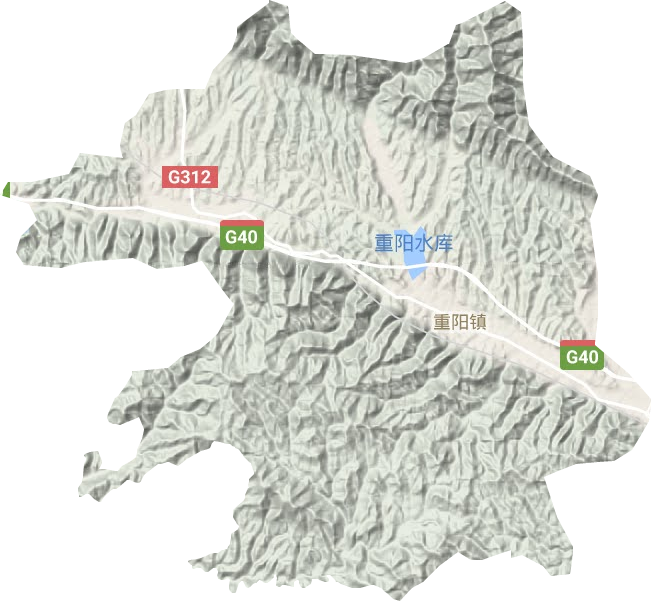 重阳镇地形地图