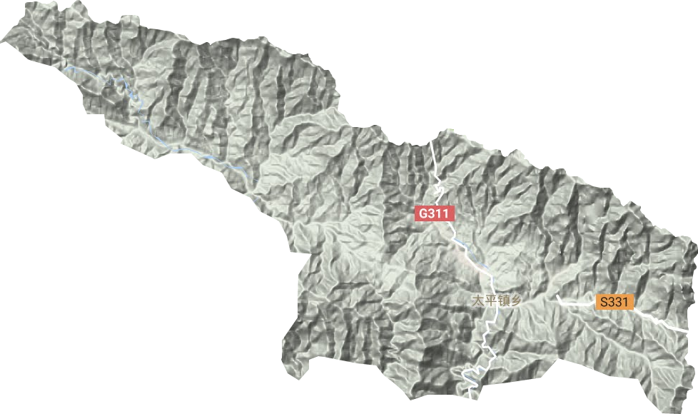 太平镇地形地图