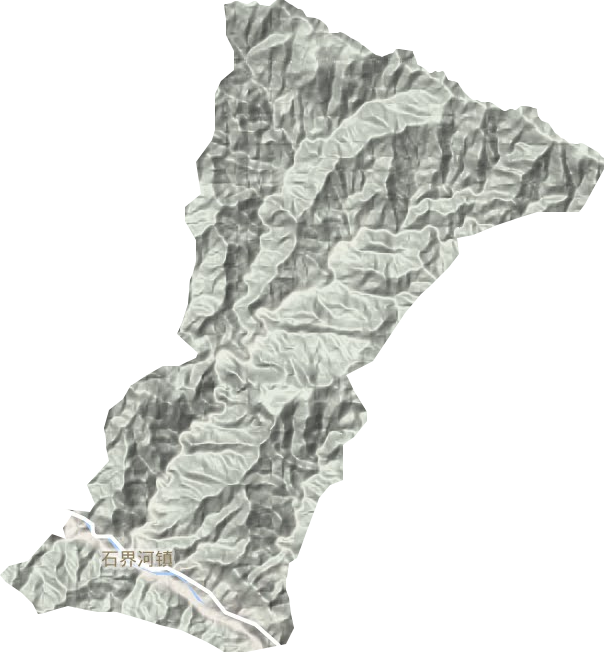 石界河镇地形地图