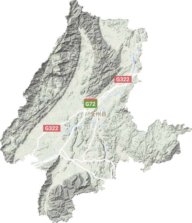 全州县地形地图