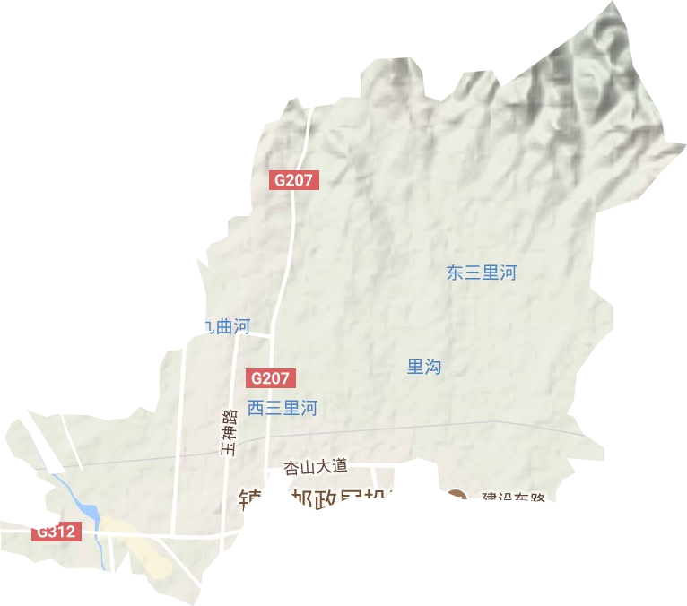 玉都街道地形地图