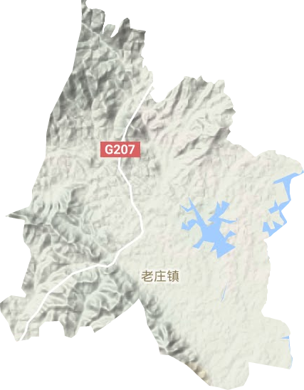 老庄镇地形地图