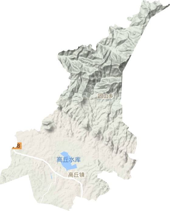高丘镇地形地图