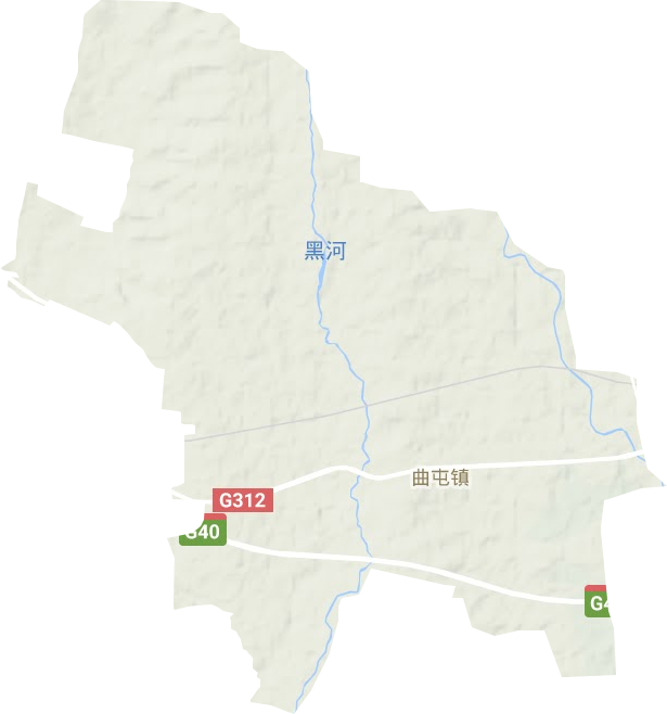 曲屯镇地形地图