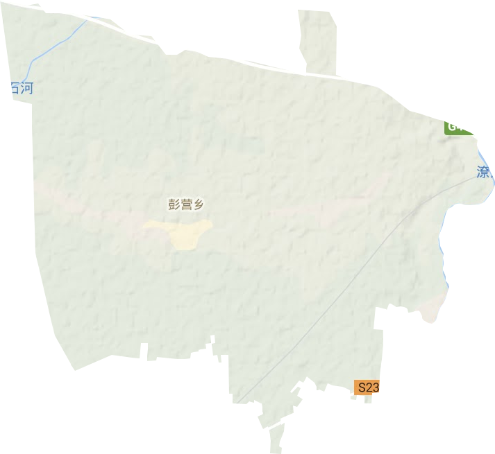 彭营镇地形地图